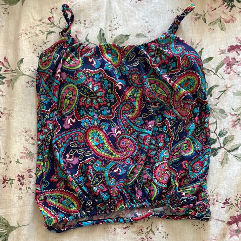 Colorful Paisley Women's Bathing Suit Top